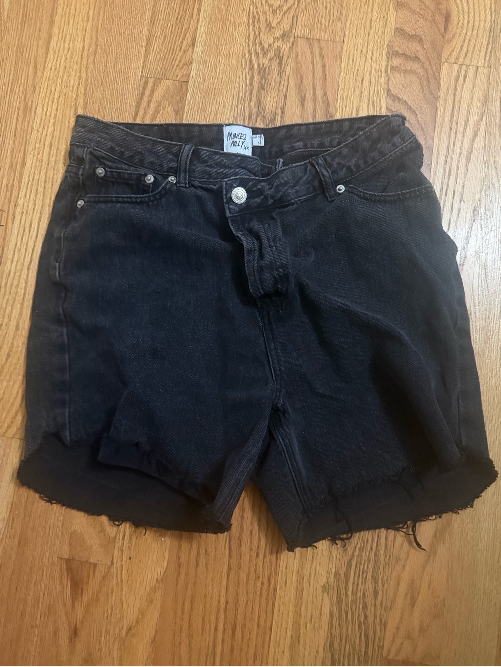 Princess Polly High-Waist Denim Cutoff Shorts